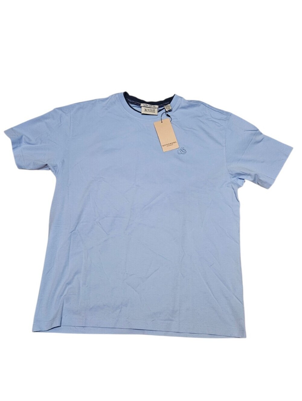 Scotch & Soda Light Blue Short Sleeve Crew Neck Tee Windsurfer Mens NEW